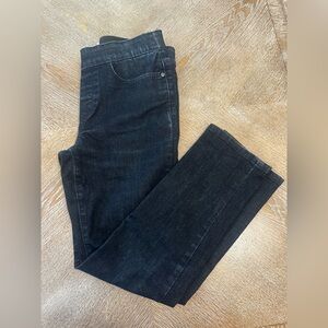 Croft & barrow Dark Blue Denim pants Sz6P Elastic Waist 32” Inseam 26” Pockets